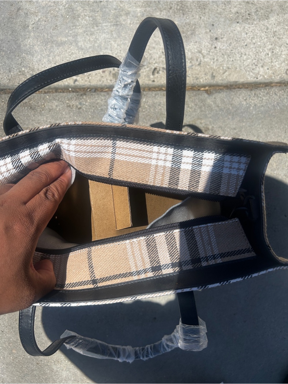 Beis Work Tote Plaid Limited Edition - Picture 2 of 9